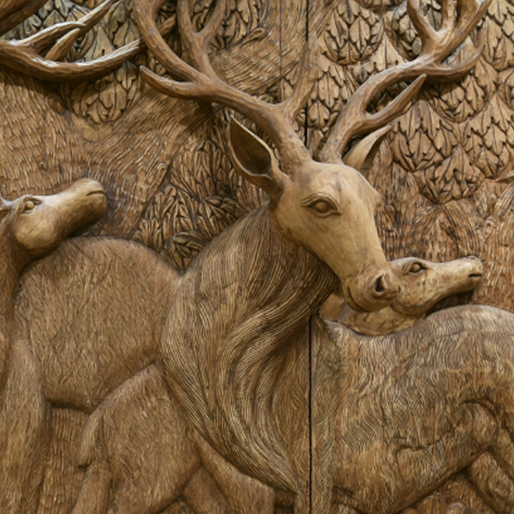 Dandaka Deer wooden mural
