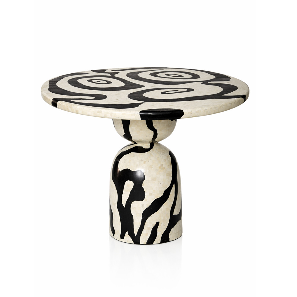 Ivory  Obsidian Foyer Table