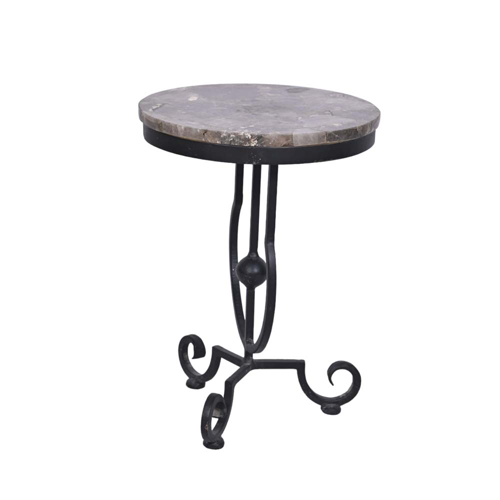 Stone top side table