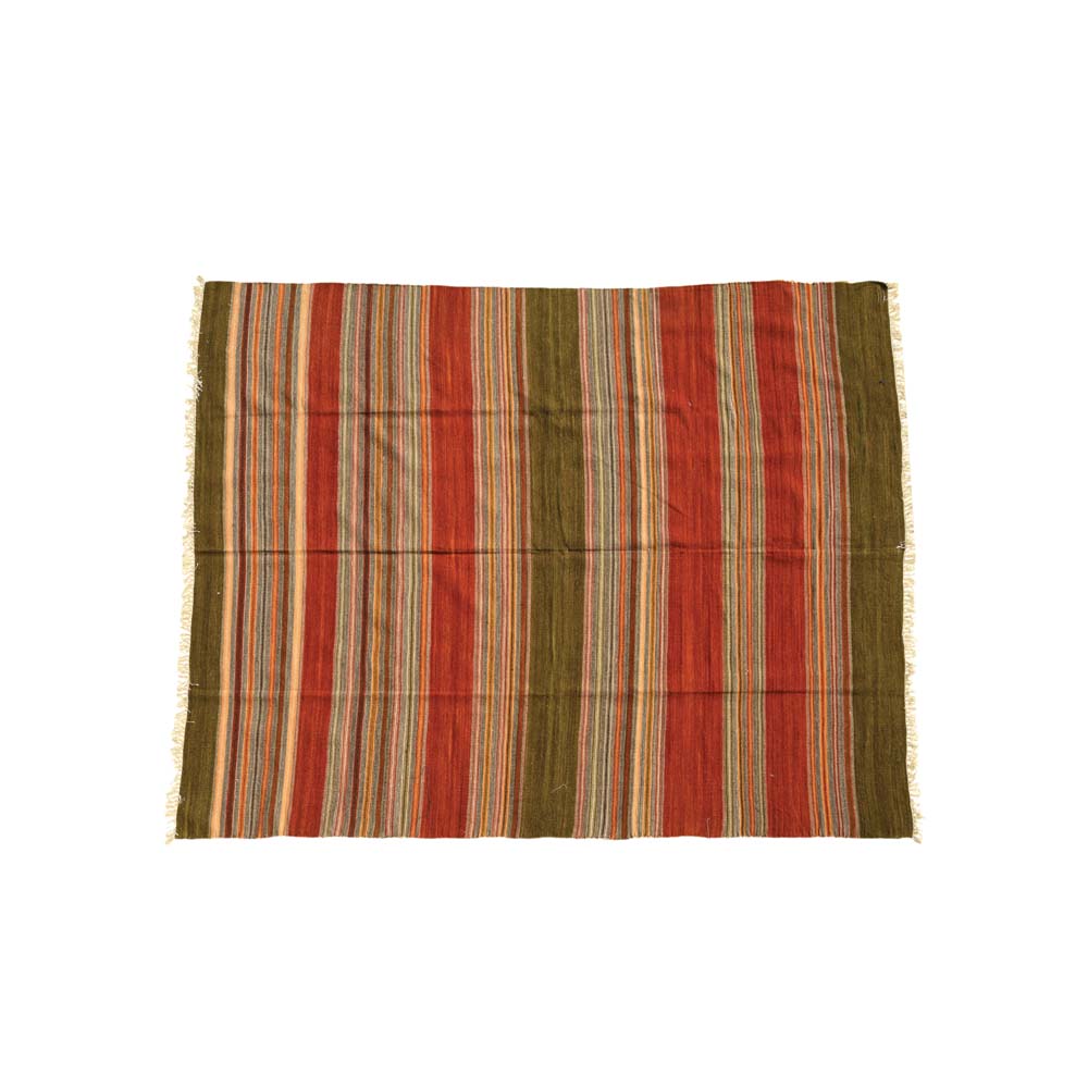 stripe woolen rug