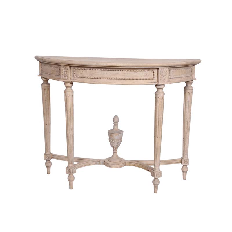 Ornate half round console