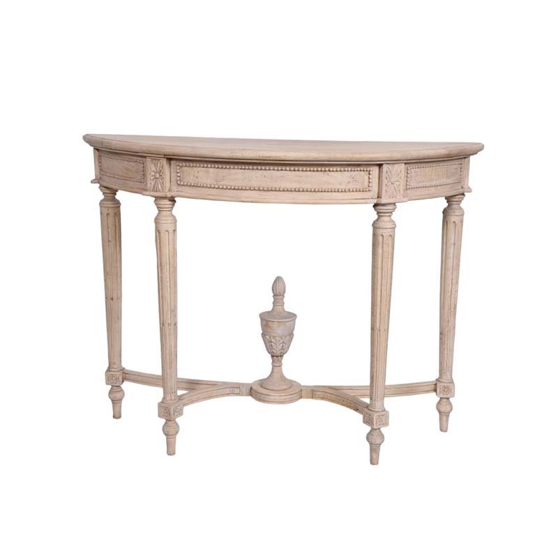 Ornate half round console