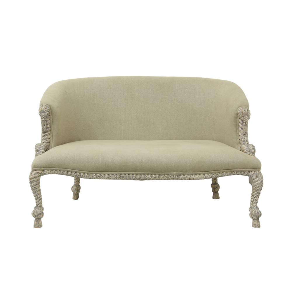 Twisted rope loveseat sofa