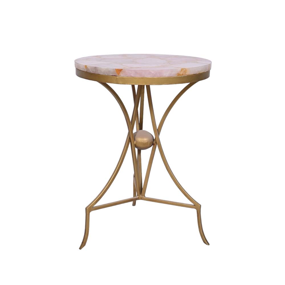 Rose quartz side table