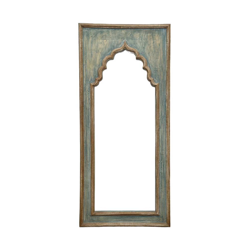 Teal Arched Mirror