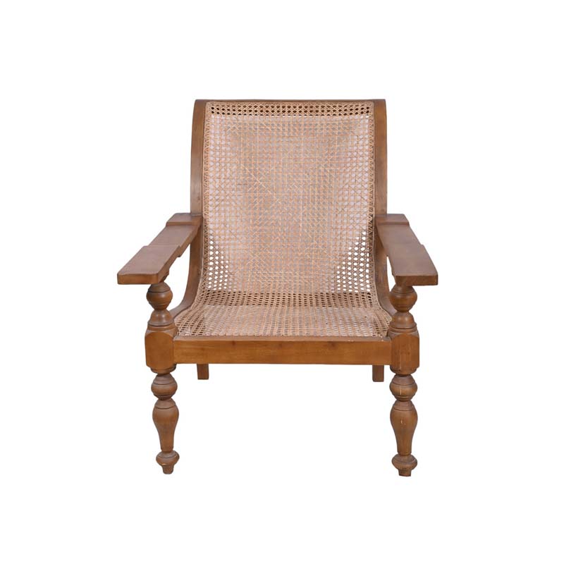 Colonial rattan armchair