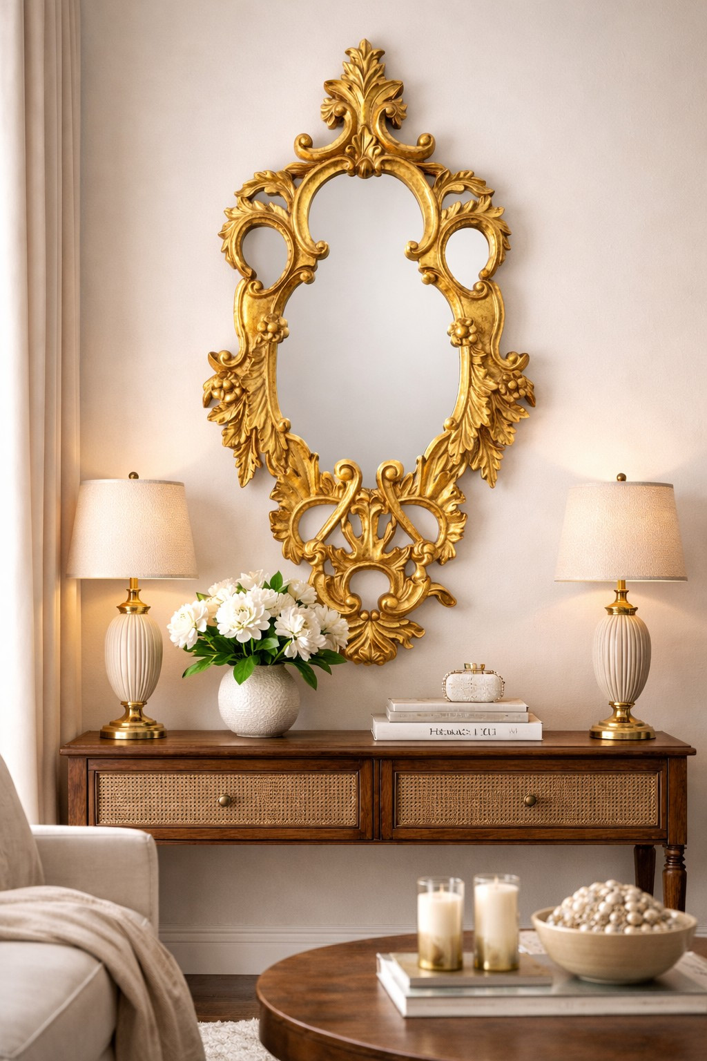 Baroque Gold Ornate Mirror