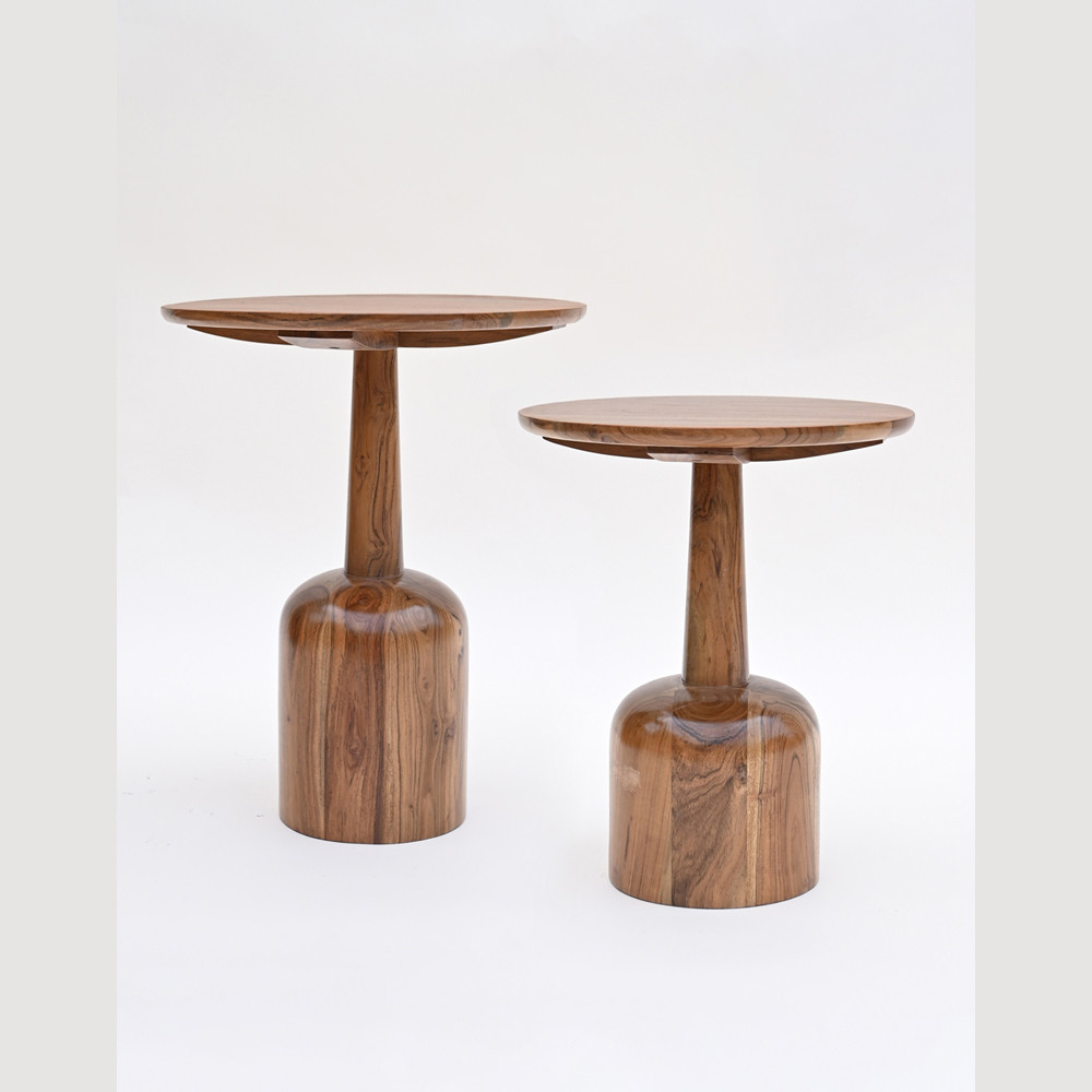 Mid-Century Modern Wooden Nesting Tables - set of 2