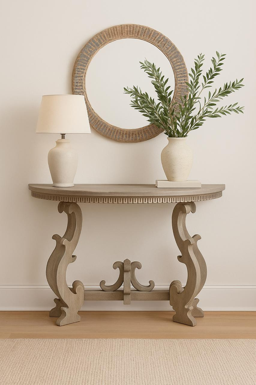 Willow Half Moon Console Table