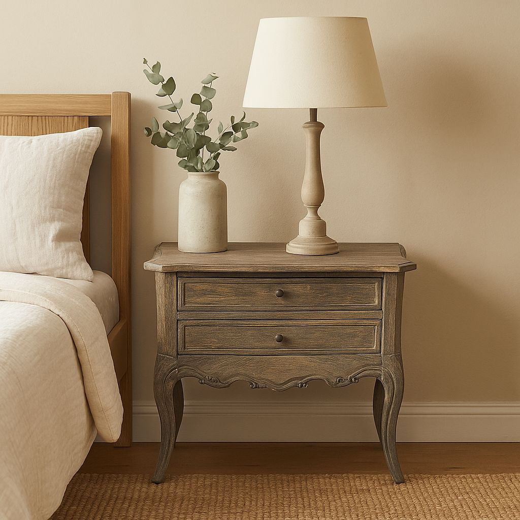 Sage rustic side table