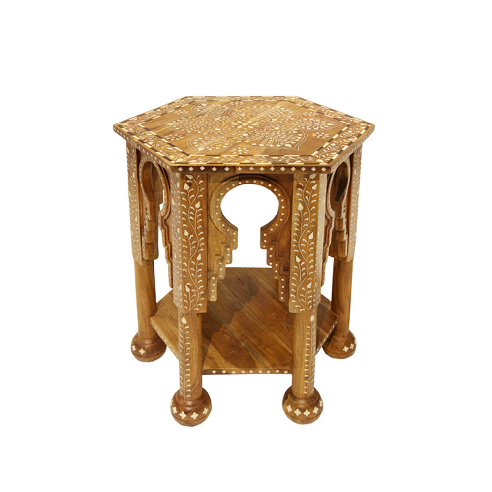 Nargis Octagonal Inlay Side Table