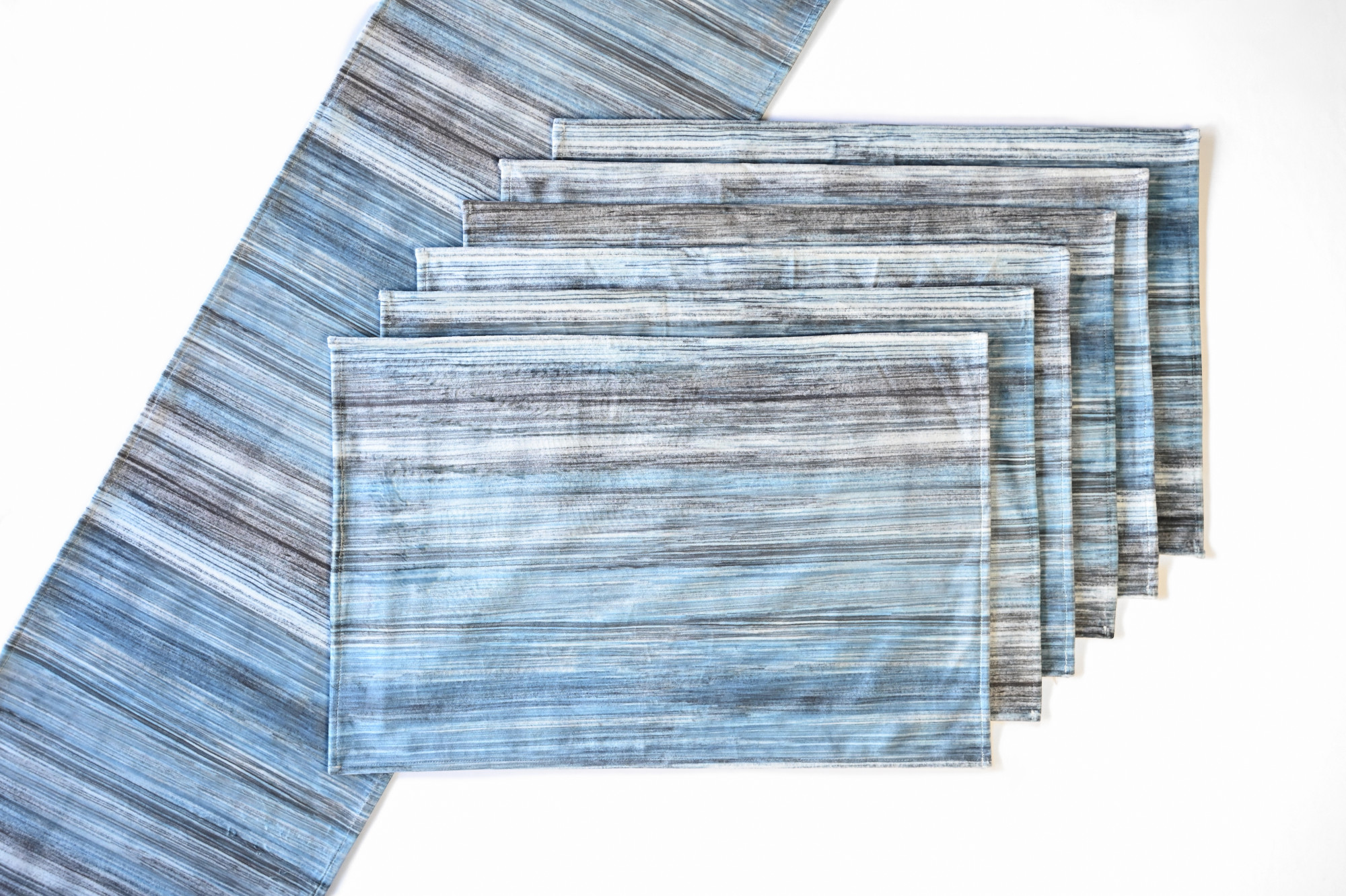 Ocean Mist Striped Table Linen Set