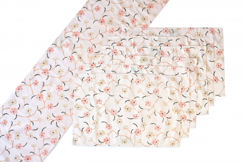 Image of Blush Meadow Table Linen Set