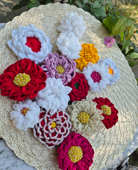 Petal Fabric Hair Clip