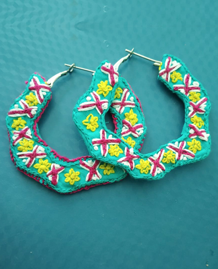 Rangoli Earring Embroidered