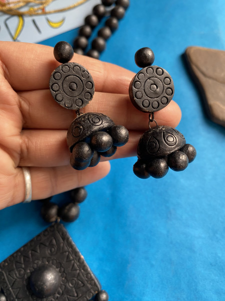 Black Terracotta Set – Handcrafted in Bengal