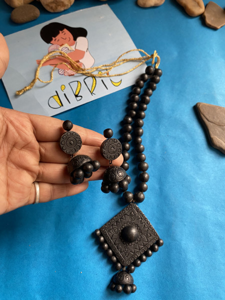 Black Terracotta Set – Handcrafted in Bengal