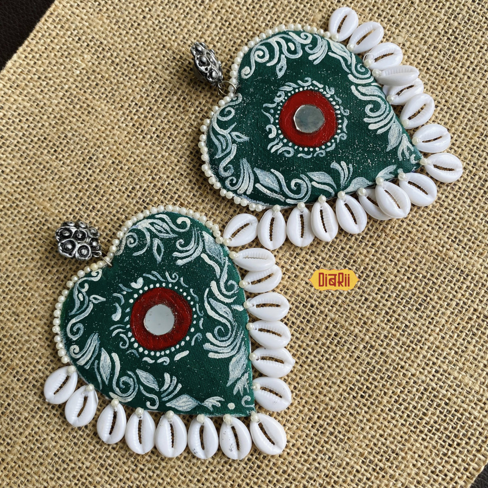 Image of PaanShape  HandPainted Earring