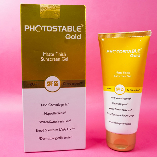 Image of Photostable Gold Sunscreen Gel Spf 55
