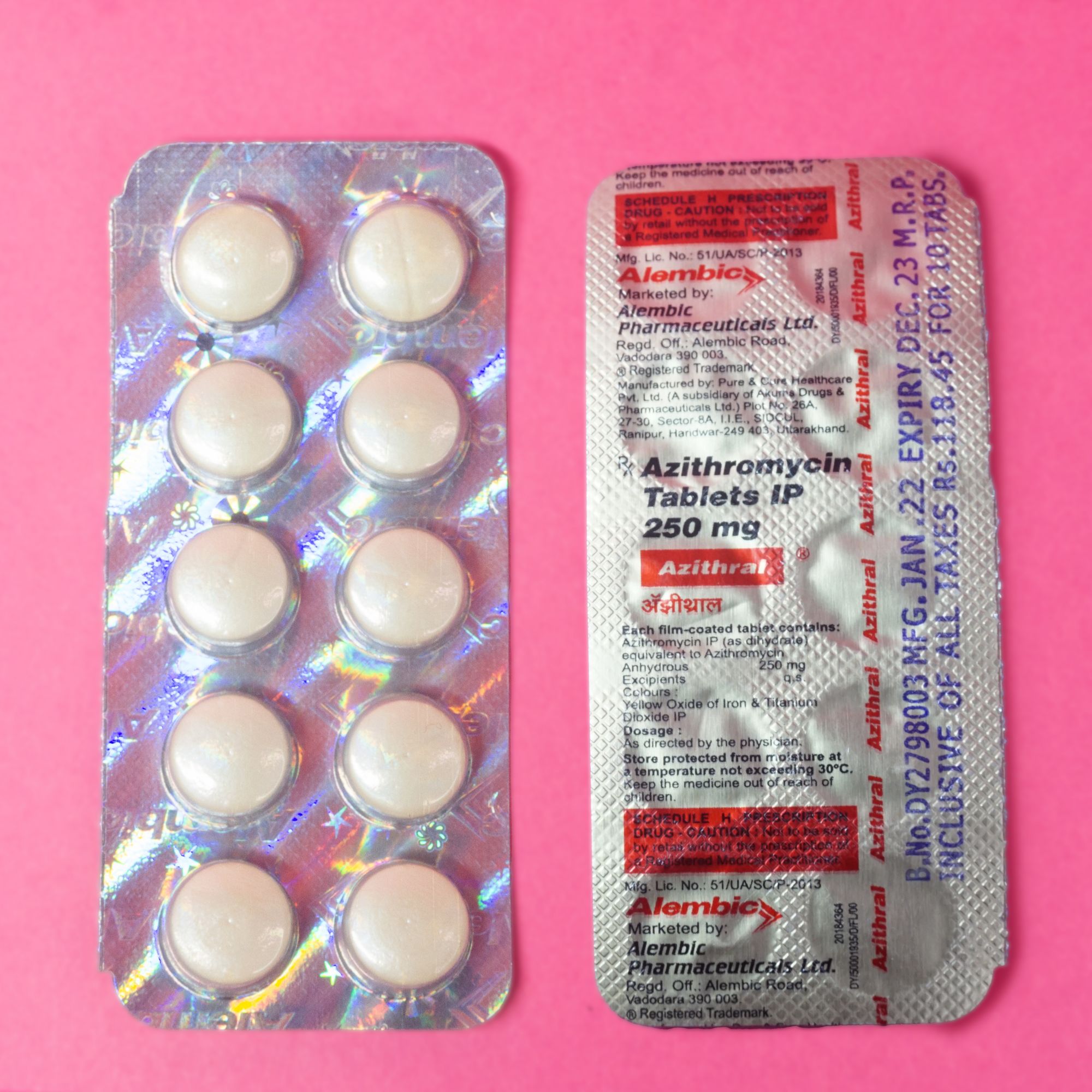 Azithral 250mg DT Tab