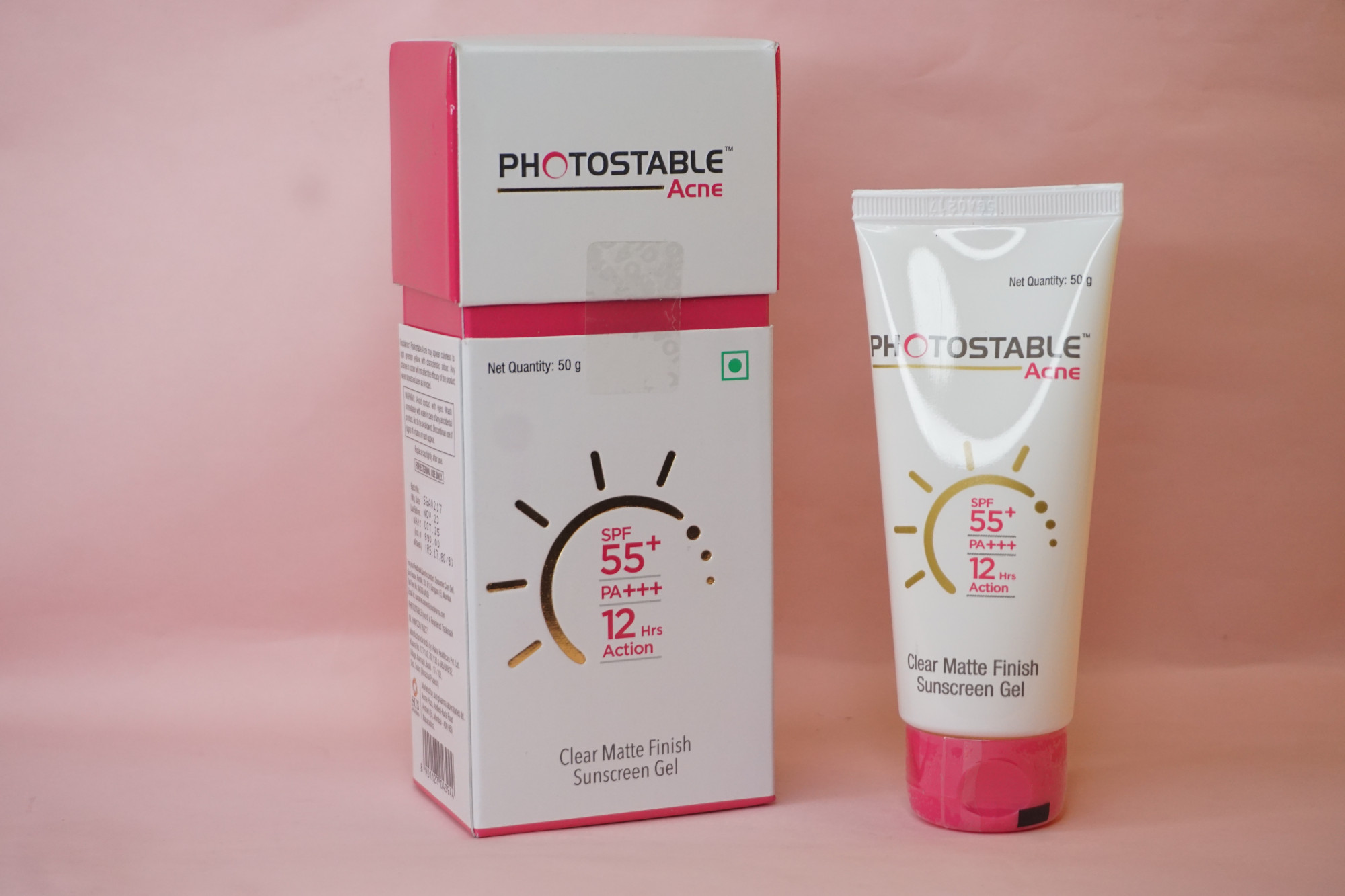 Photostable Acne Sunscreen gel