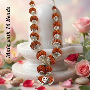 1-14 Mukhi Shiva Shakti Mala with Caps - Nepalese