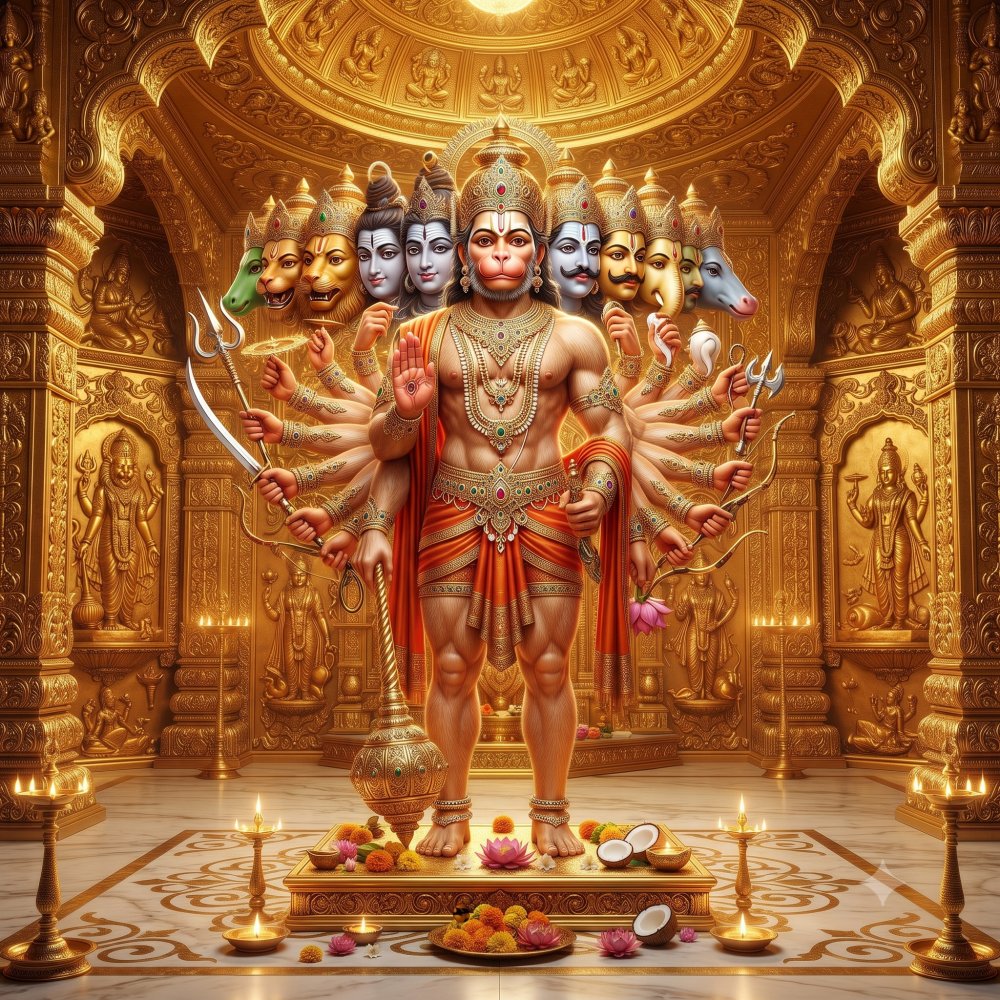 11 Mukhi Hanuman Kavach Path and Puja