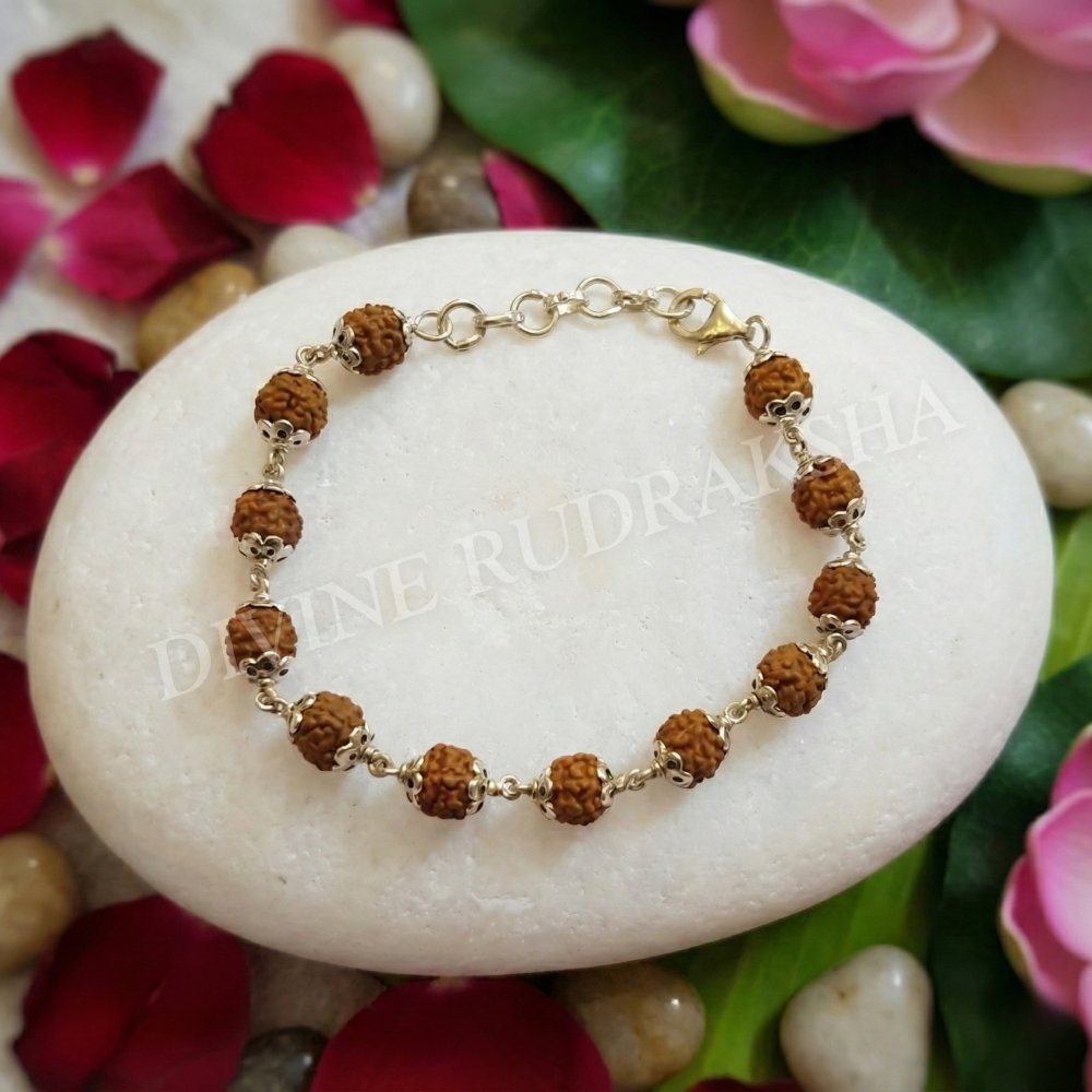 5 Mukhi Indonesian Rudraksha Bracelet in Silver