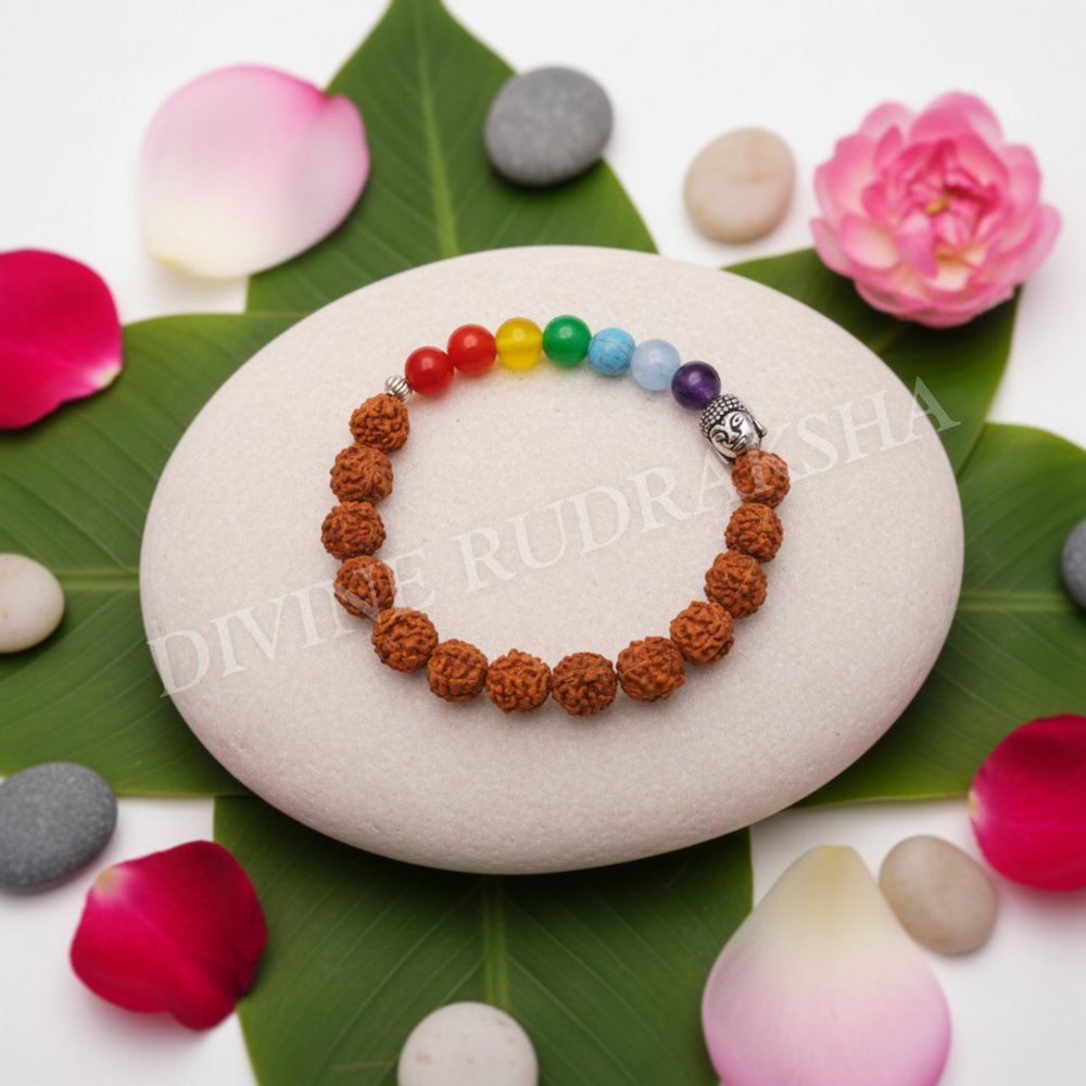 7 Chakras Rudraksha Bracelet