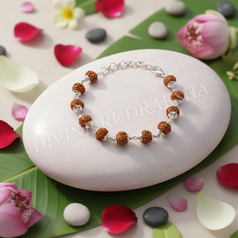 7 Mukhi Indonesian Bracelet in Silver