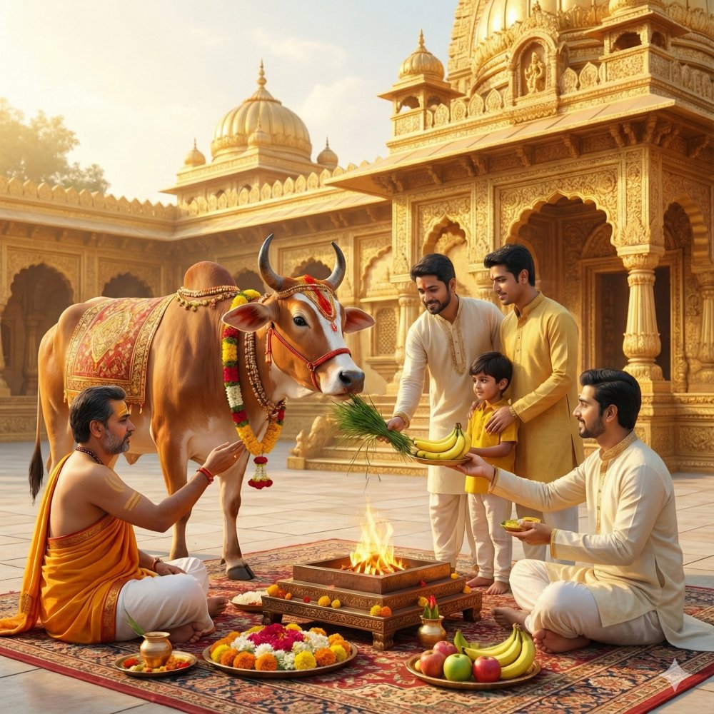 Cow Service Puja