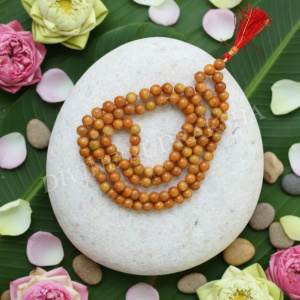 Dark Peach Agate Mala