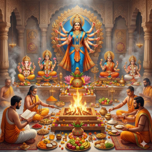 Durga Kavach Path and Puja