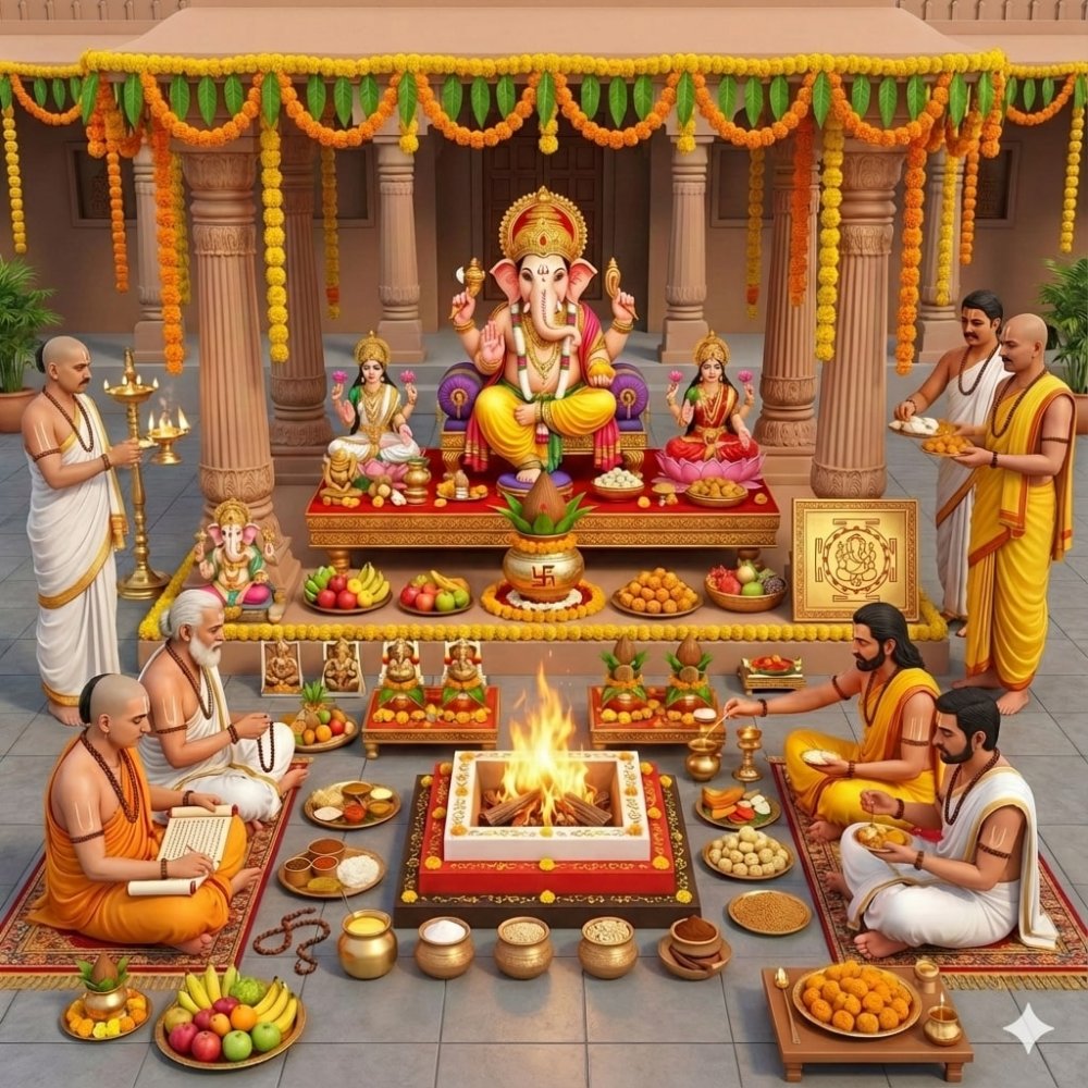 Ganesha Puja &amp; Abhishekam on Ganesh Chaturthi