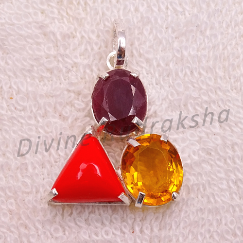 Leo Zodiac Vrishchik Rashi Stone Gems Pendant For Zodiac Sign