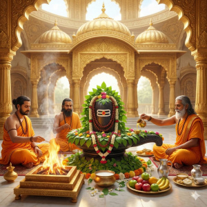 Lord Shiva&#039;s Archana in Shravan Purushottam Maas with Bilva Leaves