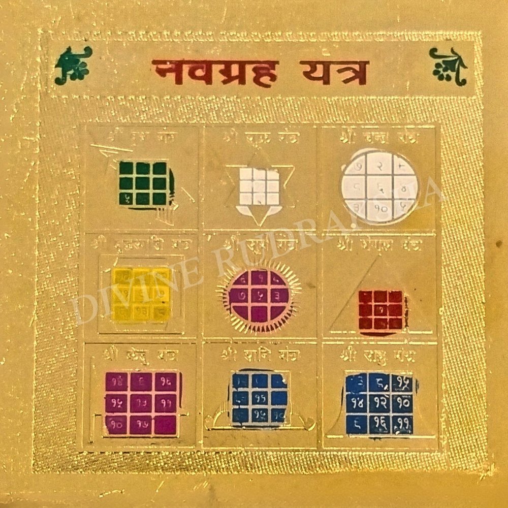 Golden Plated Navgrah Yantra