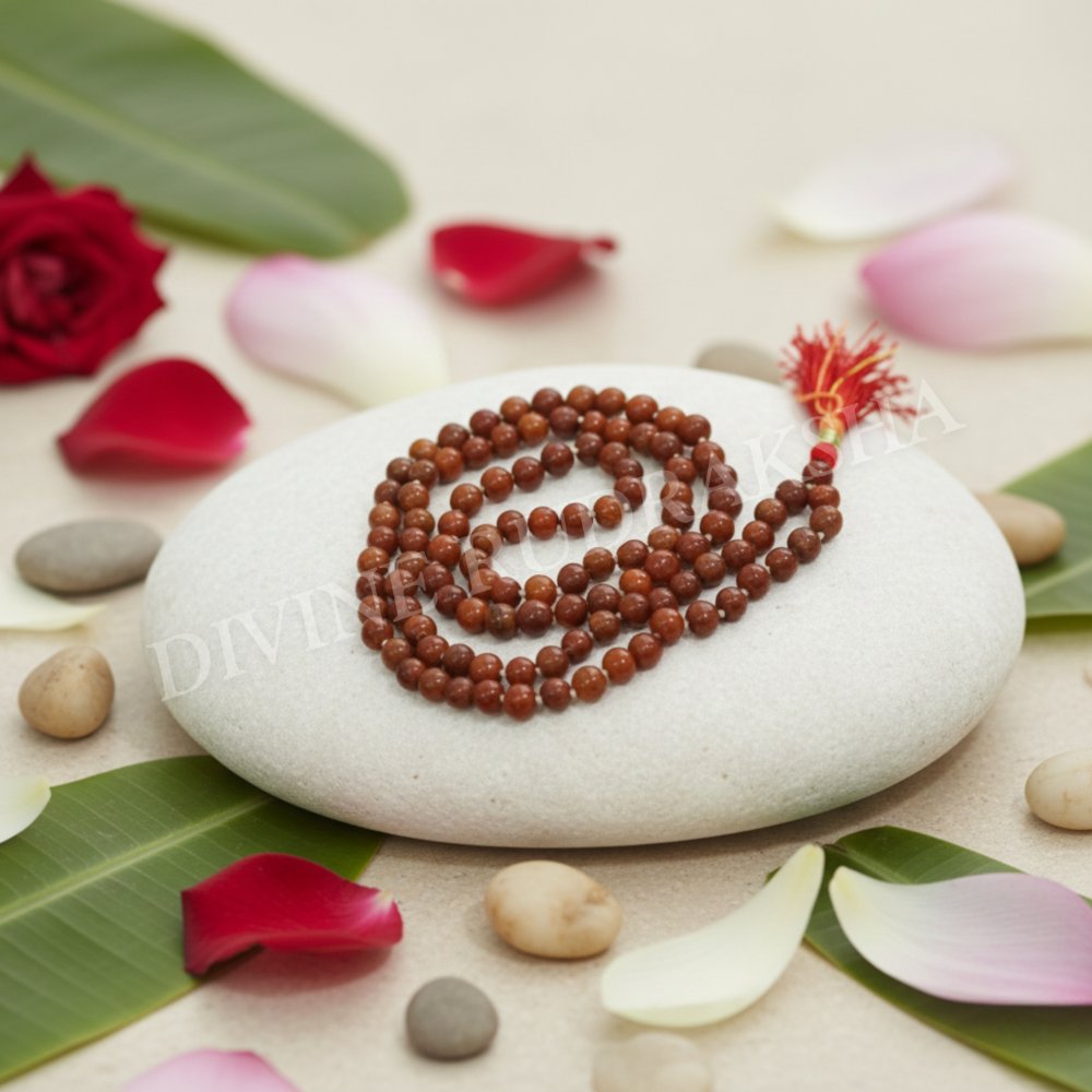 Red Brown Agate Mala