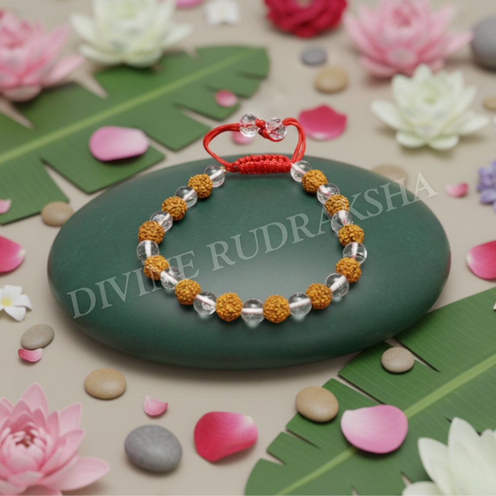 Rudraksha Crystal Bracelet