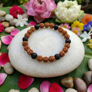 Rudraksha Lava Bracelet