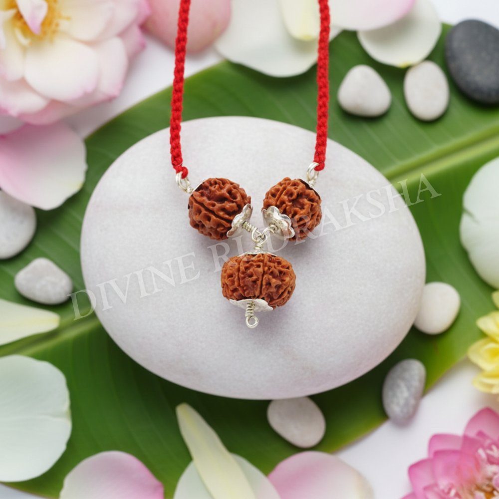 Tri Shakti Rudraksha Pendant Nepalese