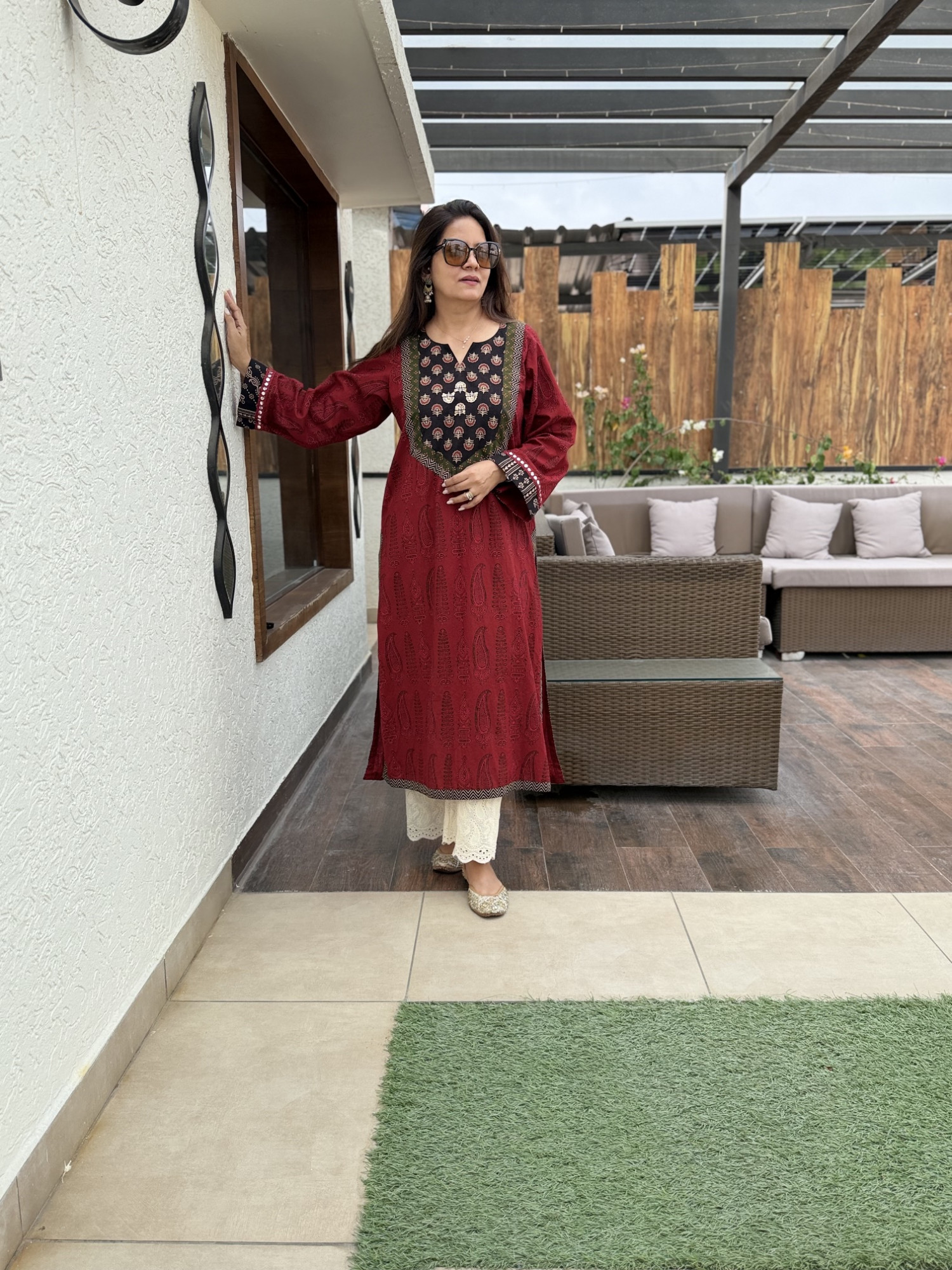 Erra Cotton Kurta