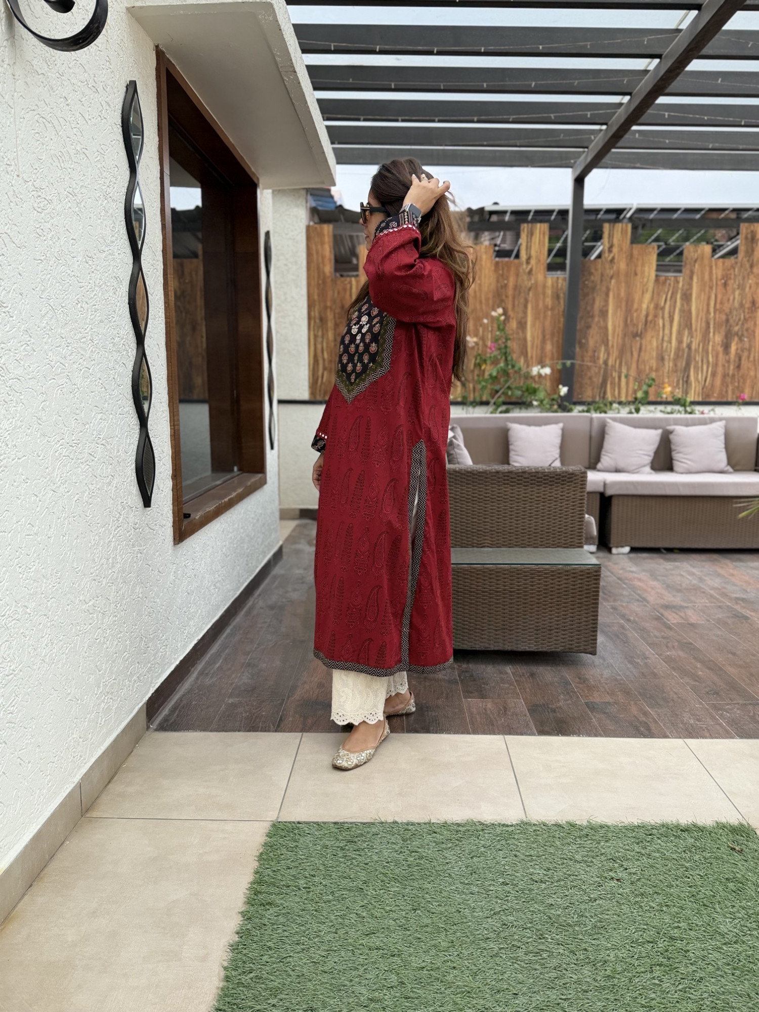 Erra Cotton Kurta