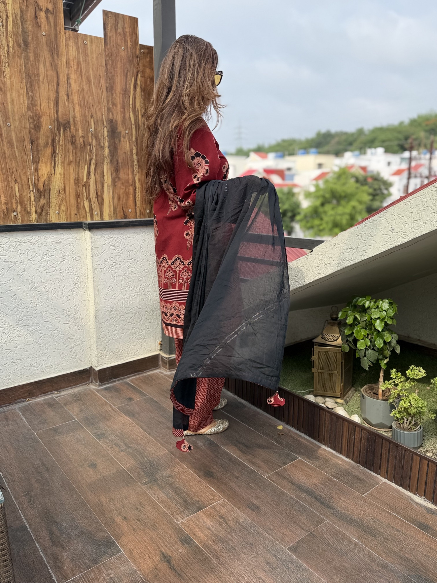 Midnight Maroon Cotton Suit