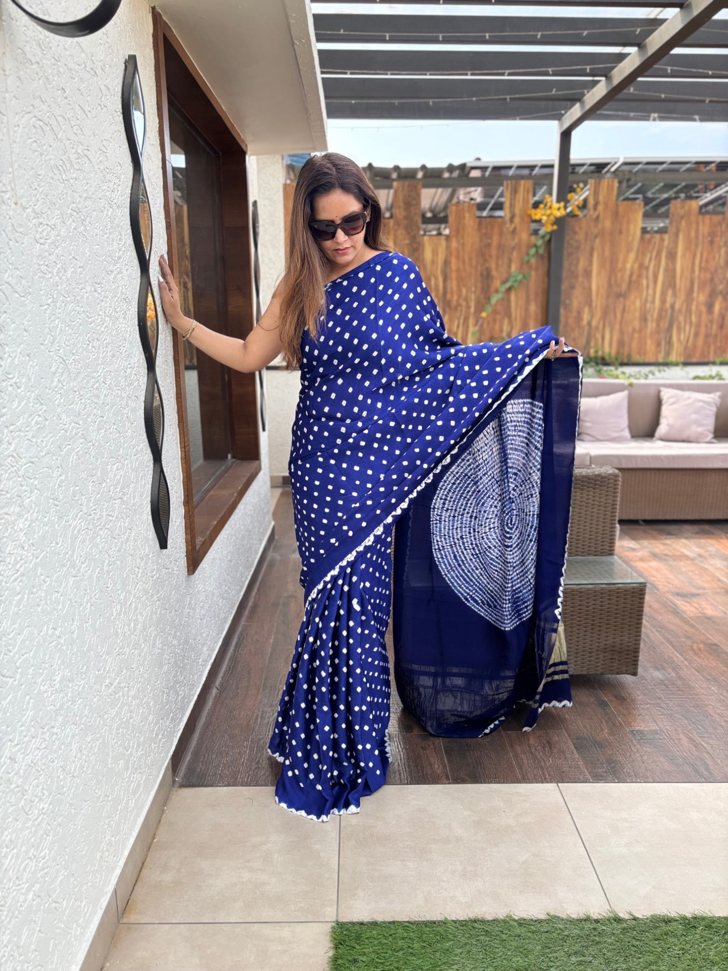 Bandhej Modal Silk Sarees