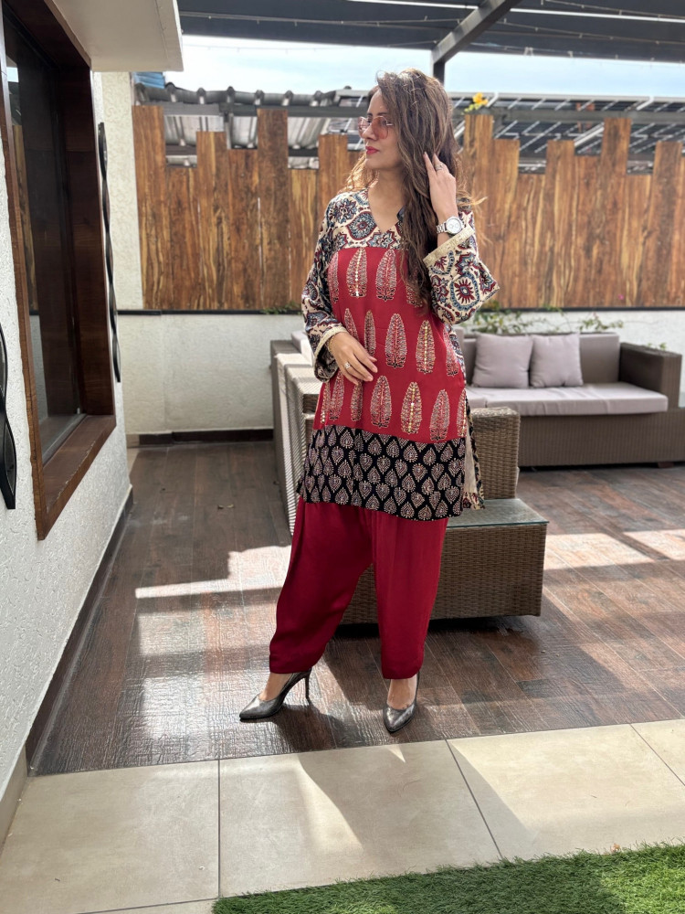 Image of Jaya Modal Silk Suit