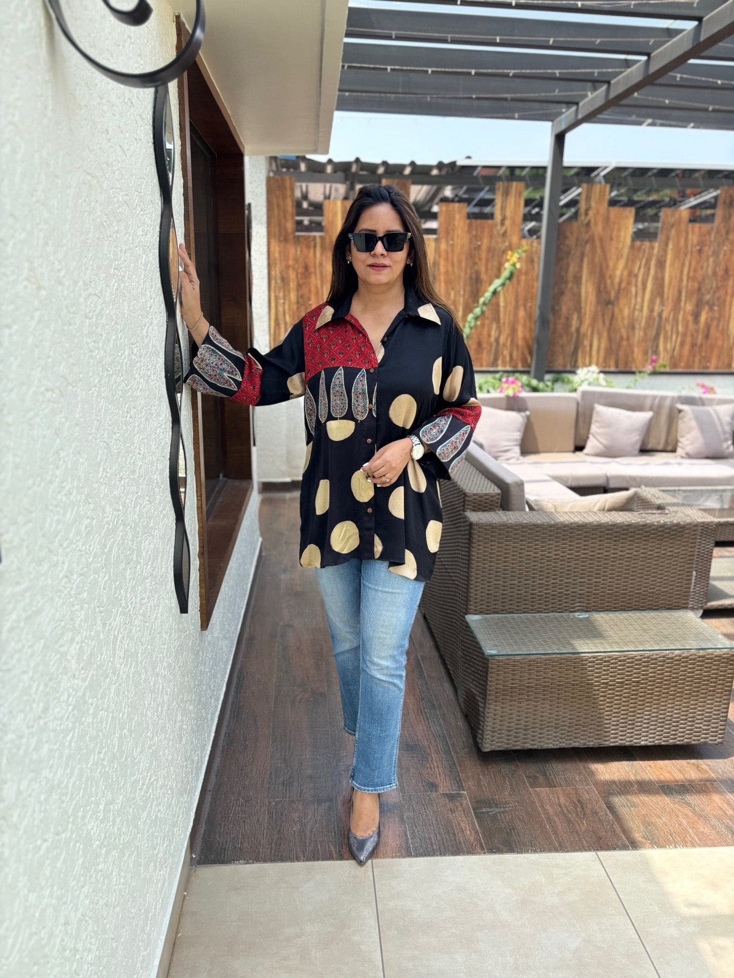 Modal Patchwork Shirt