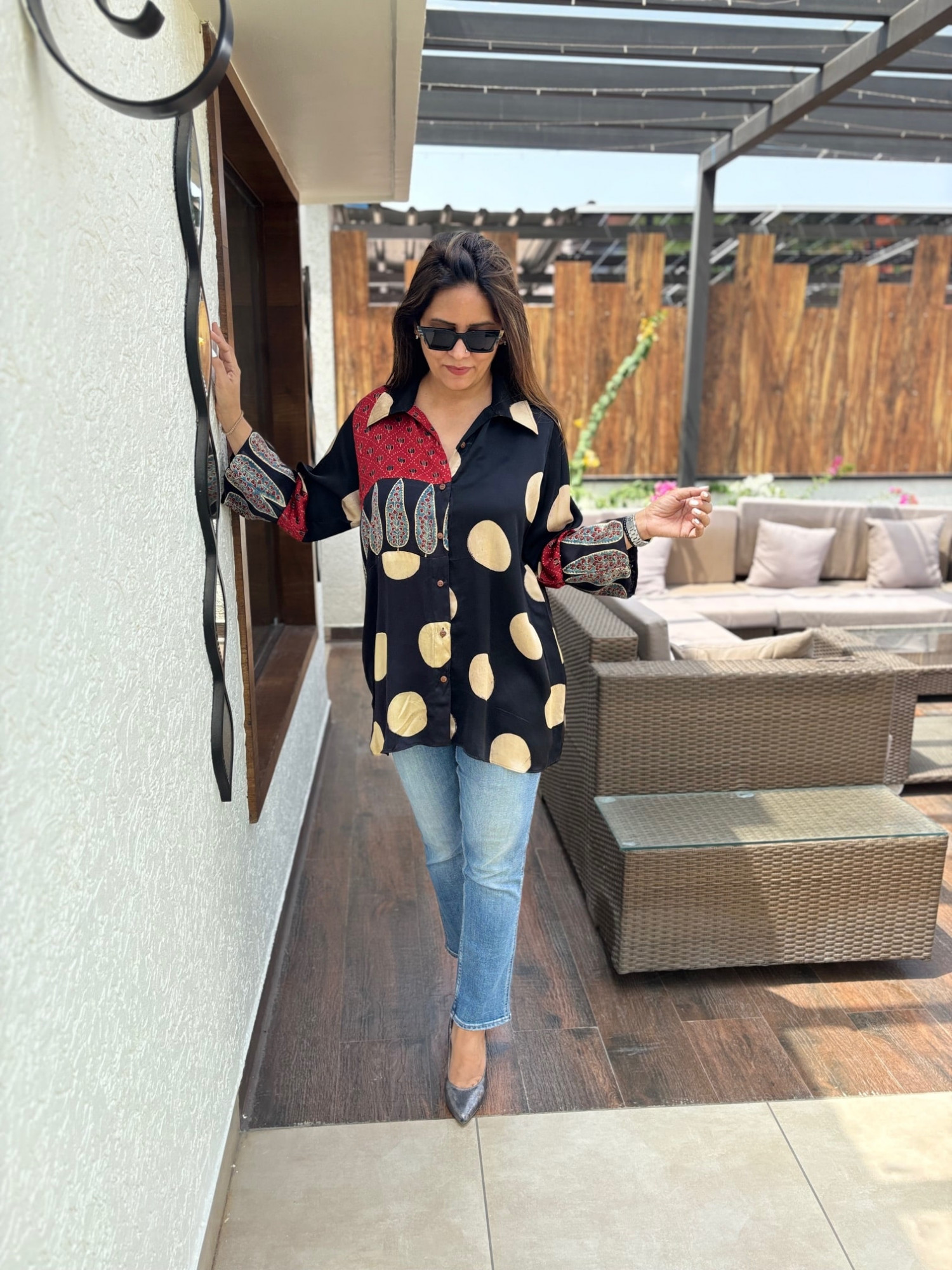 Modal Patchwork Shirt