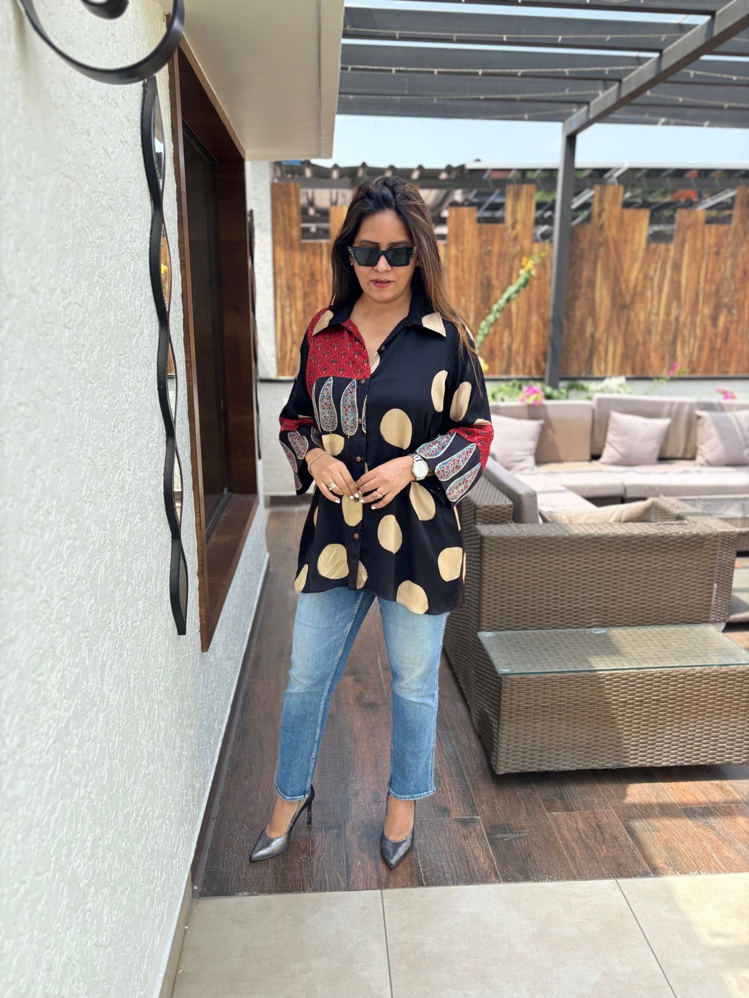 Modal Patchwork Shirt