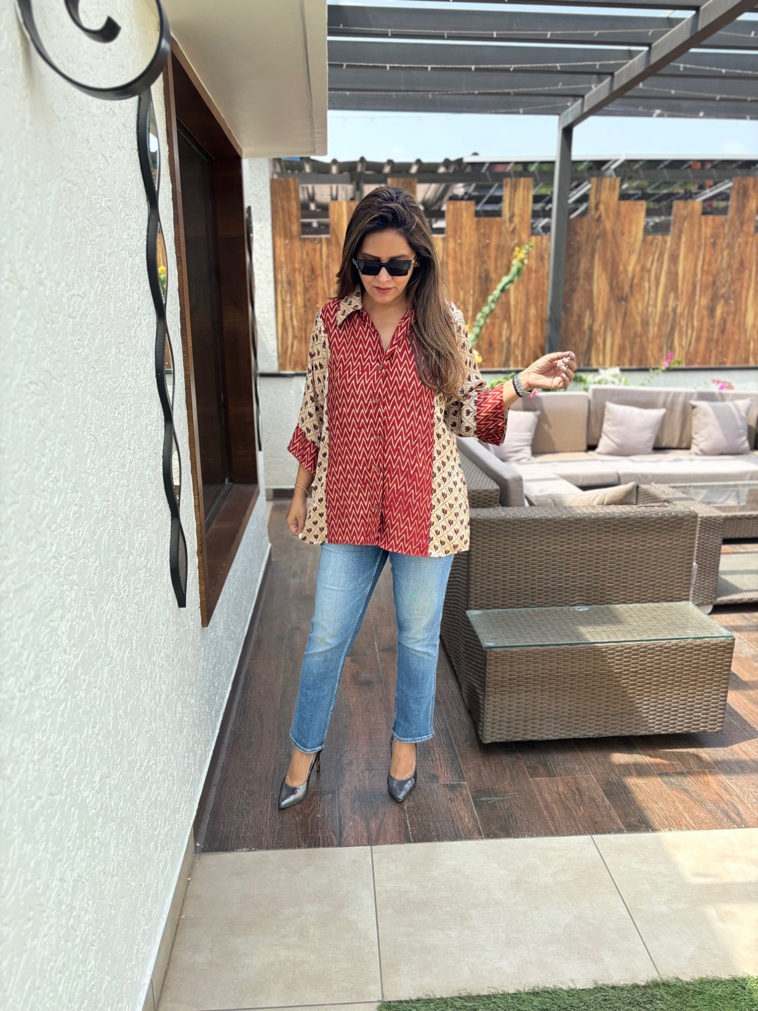 Modal Patchwork Shirt